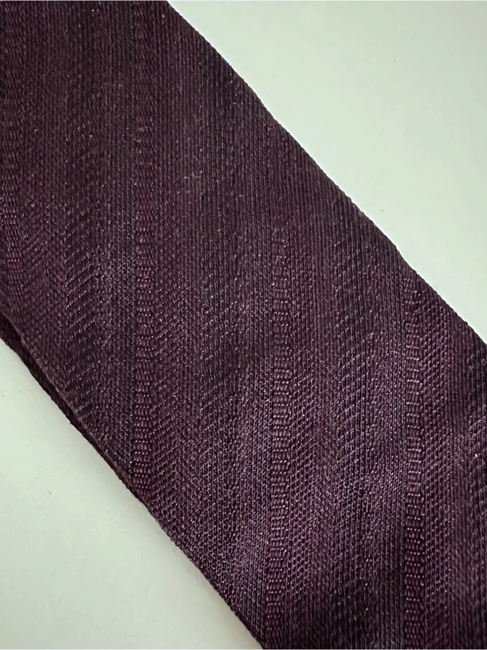 John Varvatos Burgundy Silk Wool Skinny Tie